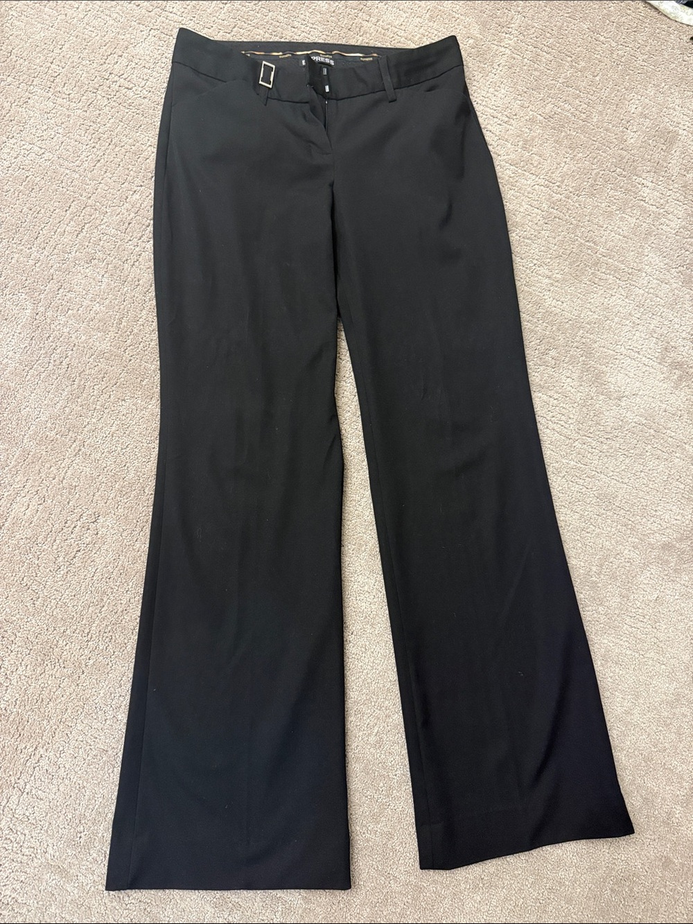 Express Black Boot-Cut Dress Pants